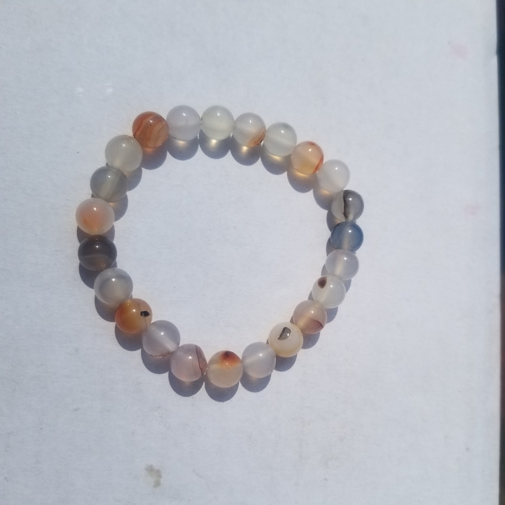 Dendritic agate healing bracelet